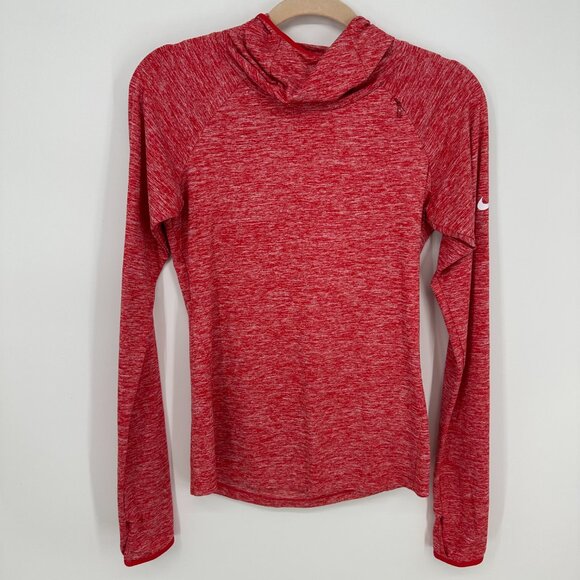 3/$25 Nike Hooded Long Sleeve Top XS Womens Mock Neck Dri Fit Workout Running - Picture 1 of 8